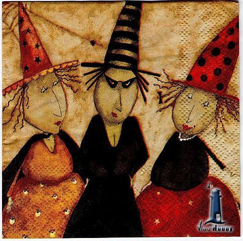 Картинка Салфетка "Ведьмочки", 20шт. от Vlad-Hobby