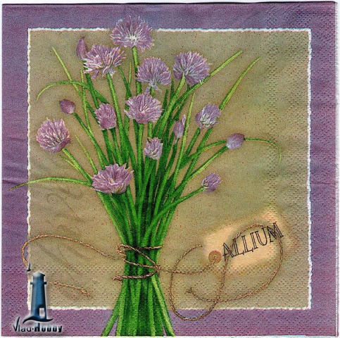 Картинка Салфетка "Соцветия лука", 20шт. от Vlad-Hobby